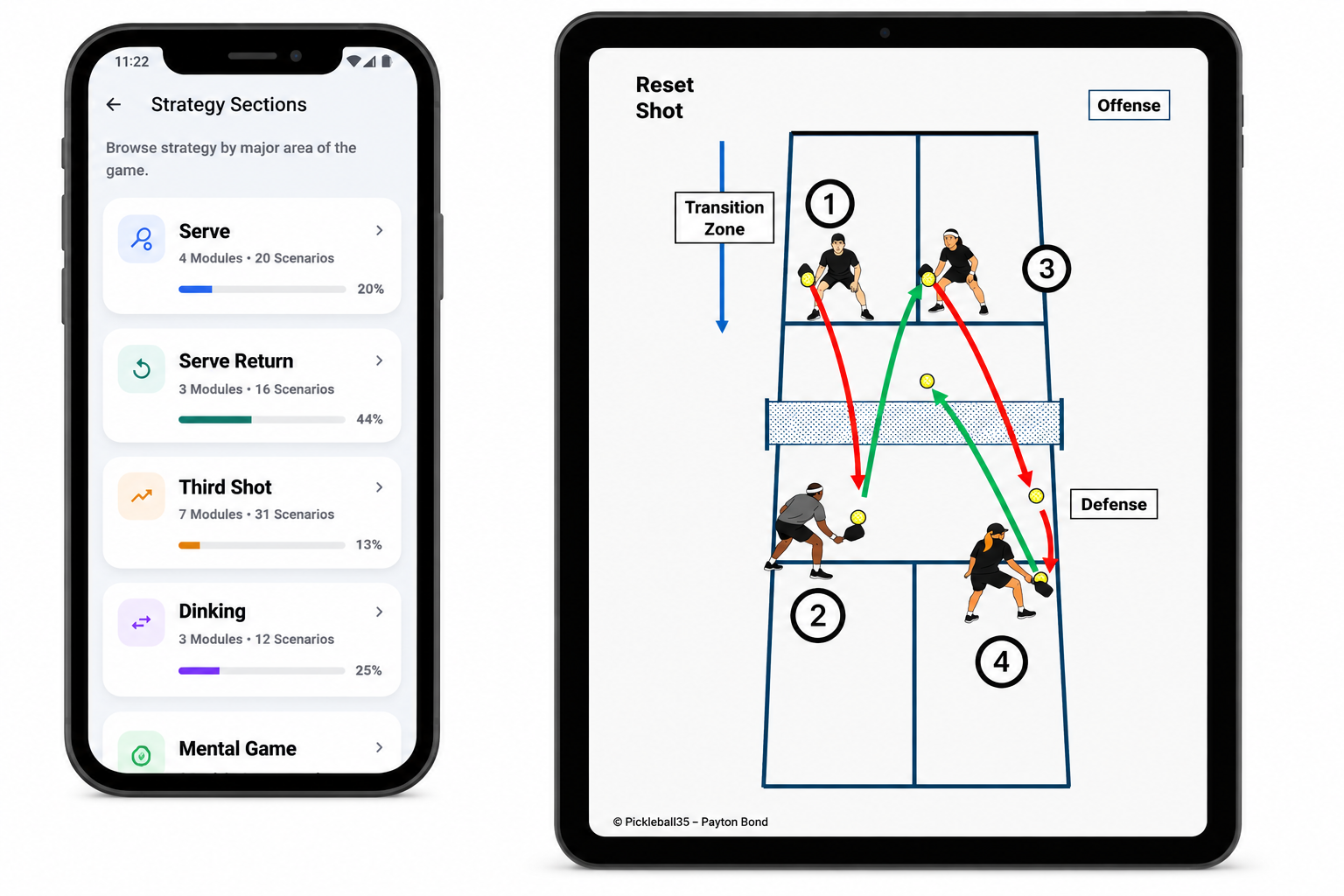 Pickleball Strategy app screen