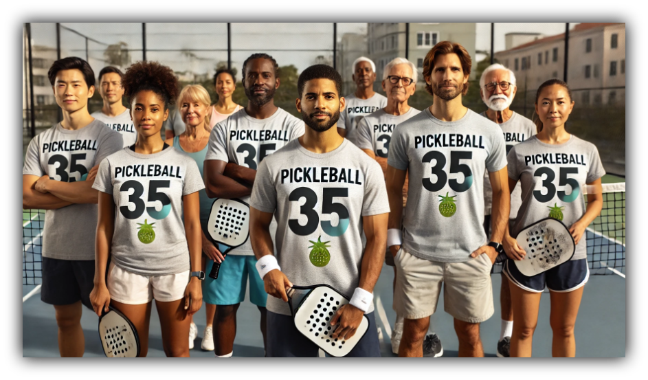 AI Generated image of a group of pickleball players