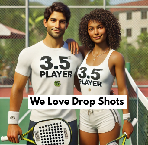 AI image of pickleball players that love the third shot drop