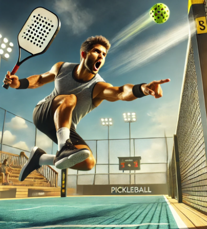 AI image of a pickleball player hitting an ATP