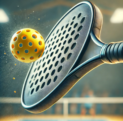 AI image of a pickleball paddle blocking a shot