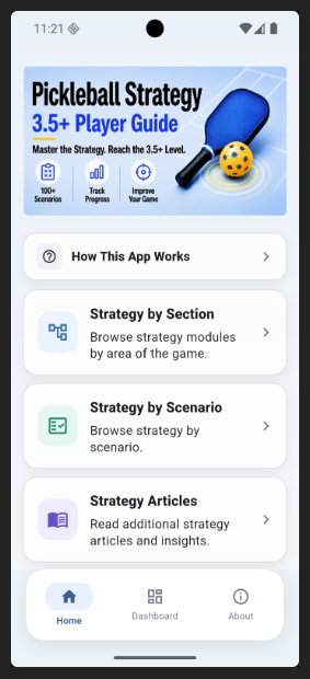pickleball app home