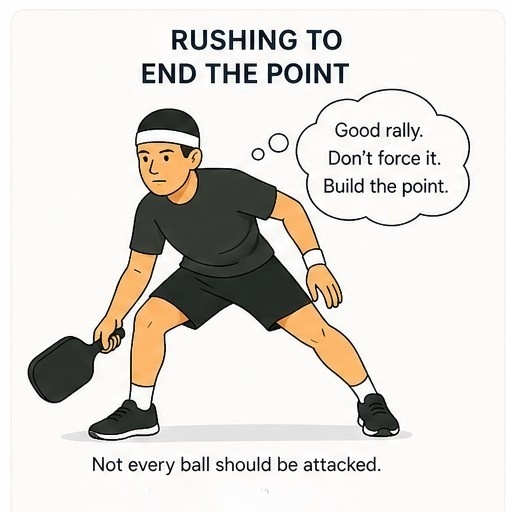 Rushing to End the Point pickleball strategy diagram